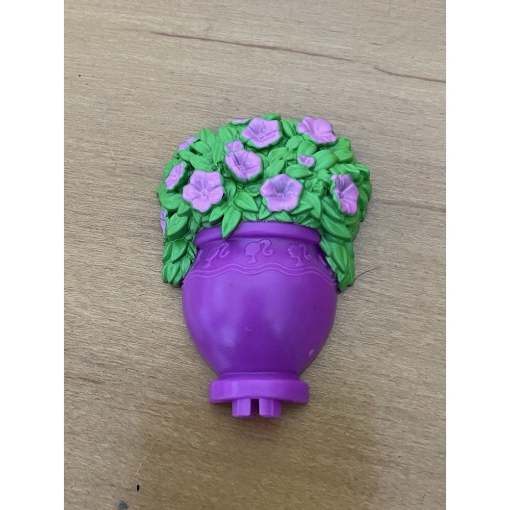 Barbie Dreamhouse 2013 Purple Outdoor Plant Flower Replacement Snap In Style